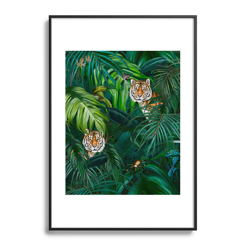 Jungle Tiger Prints Framed Art Print