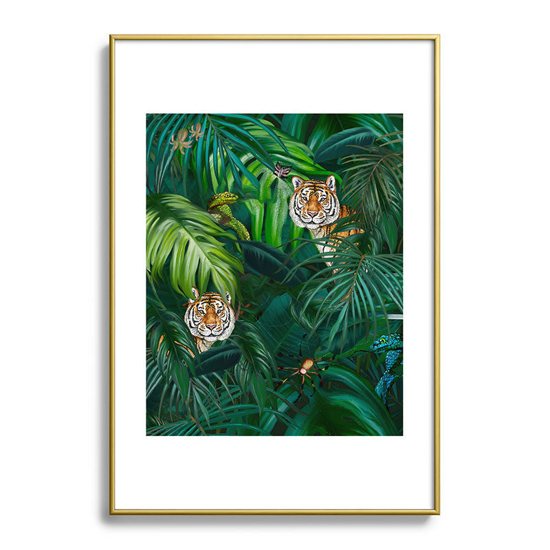 Jungle Tiger Prints Framed Art Print