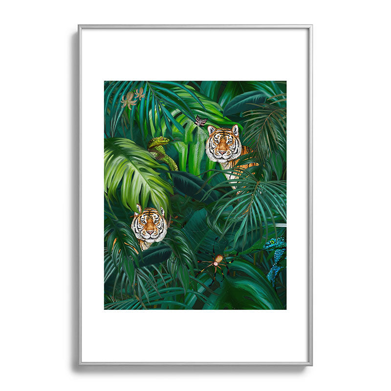 Jungle Tiger Prints Framed Art Print