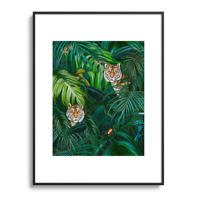 Jungle Tiger Prints Framed Art Print