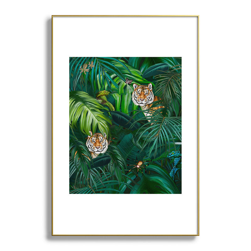 Jungle Tiger Prints Framed Art Print