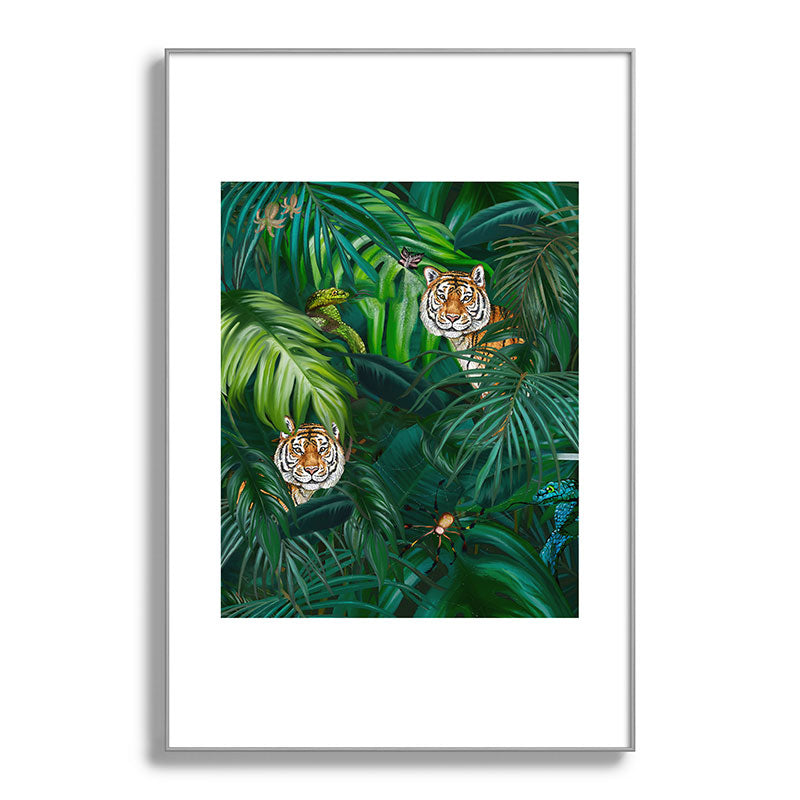 Jungle Tiger Prints Framed Art Print