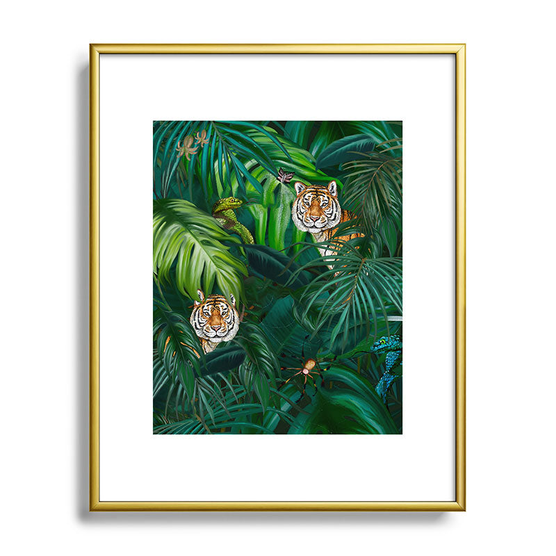 Jungle Tiger Prints Framed Art Print