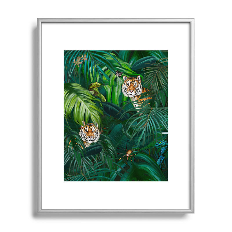 Jungle Tiger Prints Framed Art Print