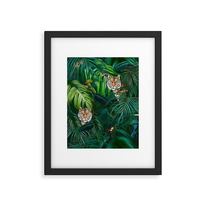 Jungle Tiger Prints Framed Art Print