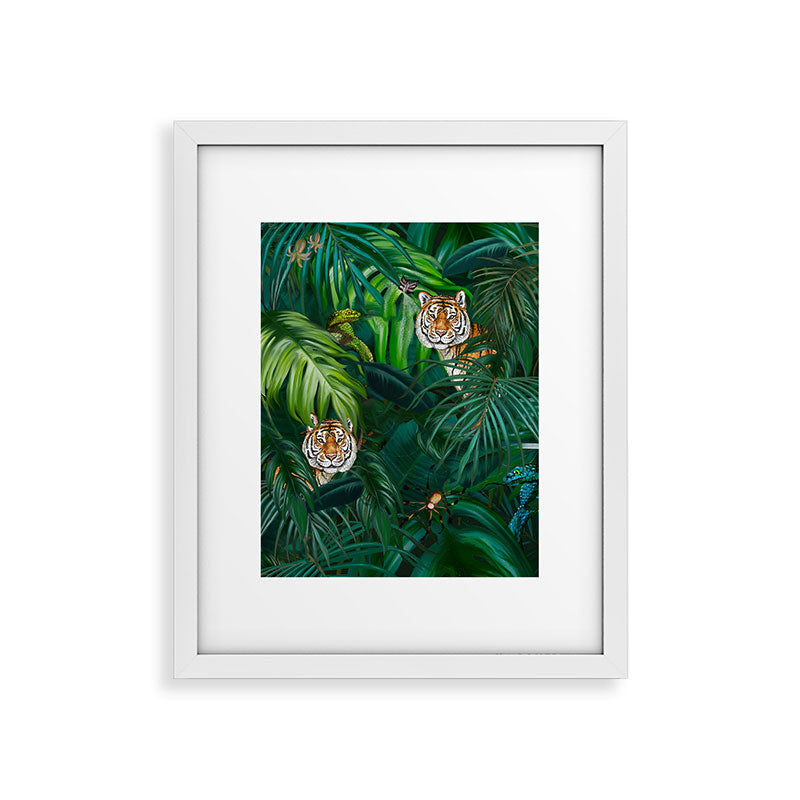 Jungle Tiger Prints Framed Art Print