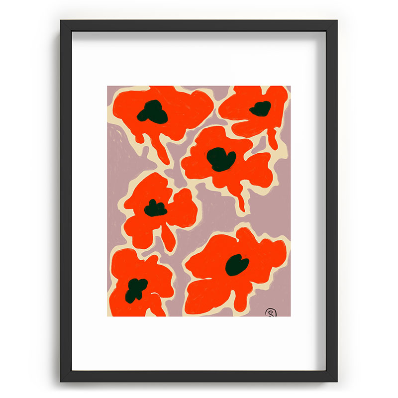 POPPY Framed Art Print