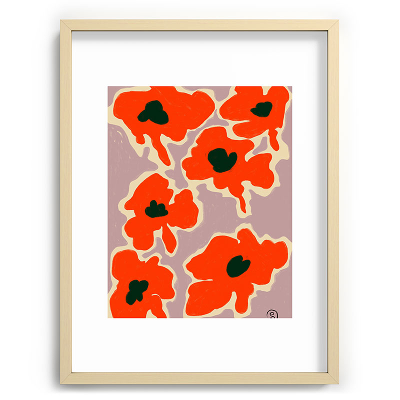 POPPY Framed Art Print
