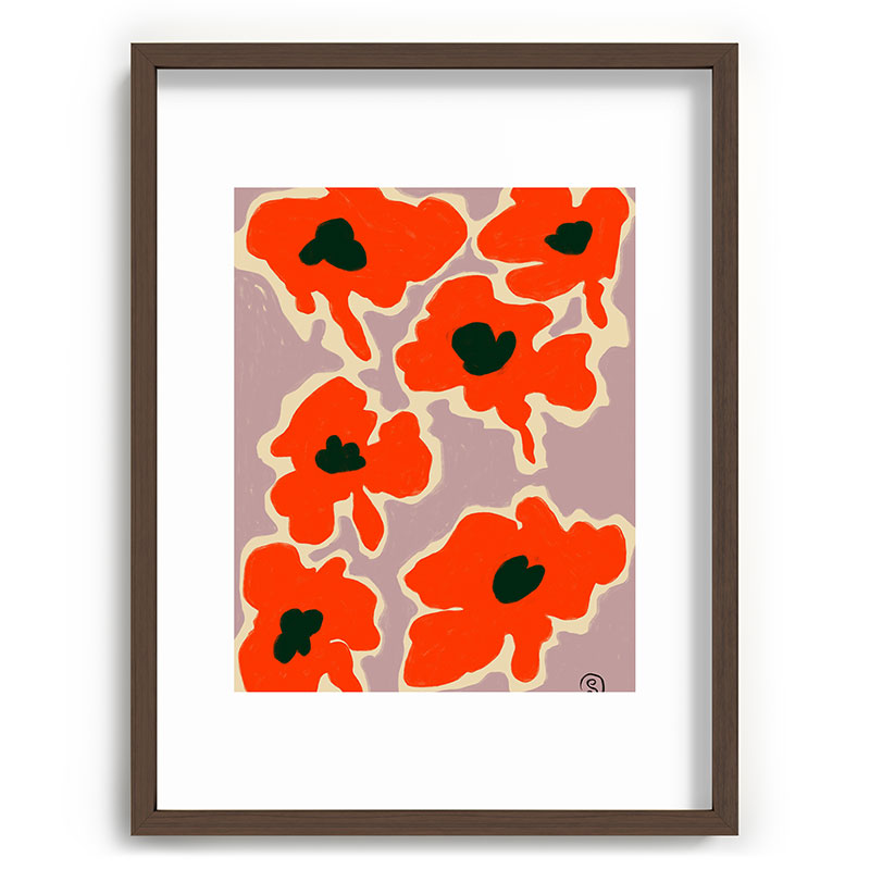 POPPY Framed Art Print