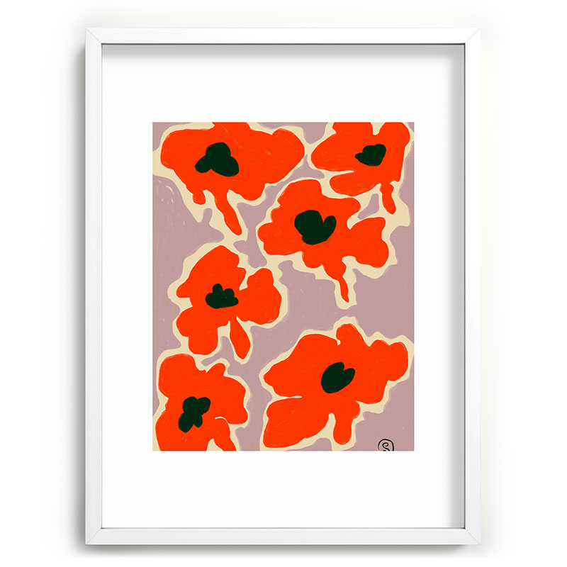 POPPY Framed Art Print