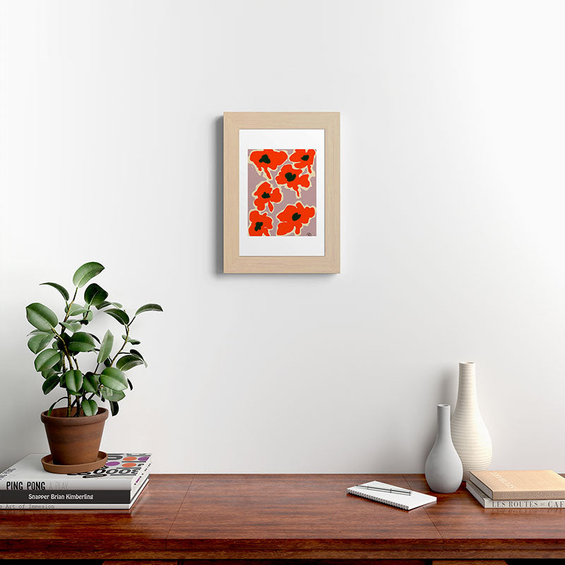 POPPY Framed Art Print