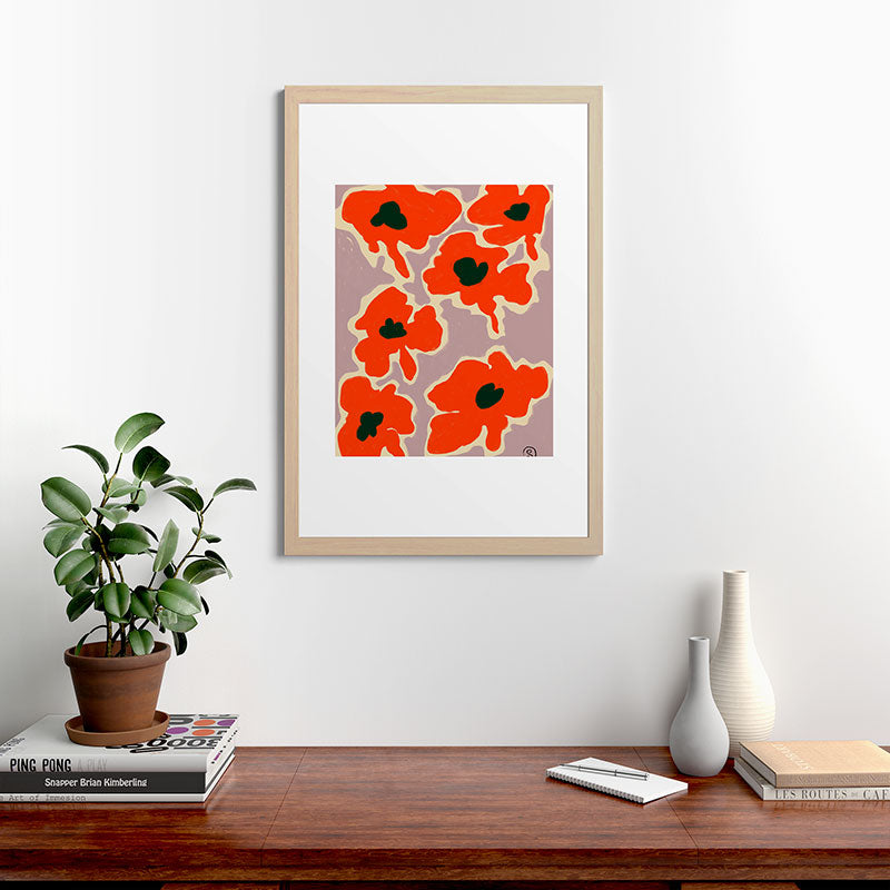 POPPY Framed Art Print