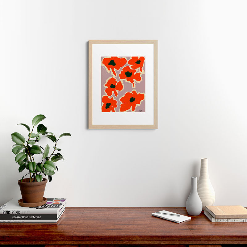 POPPY Framed Art Print