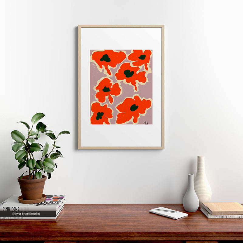 POPPY Framed Art Print