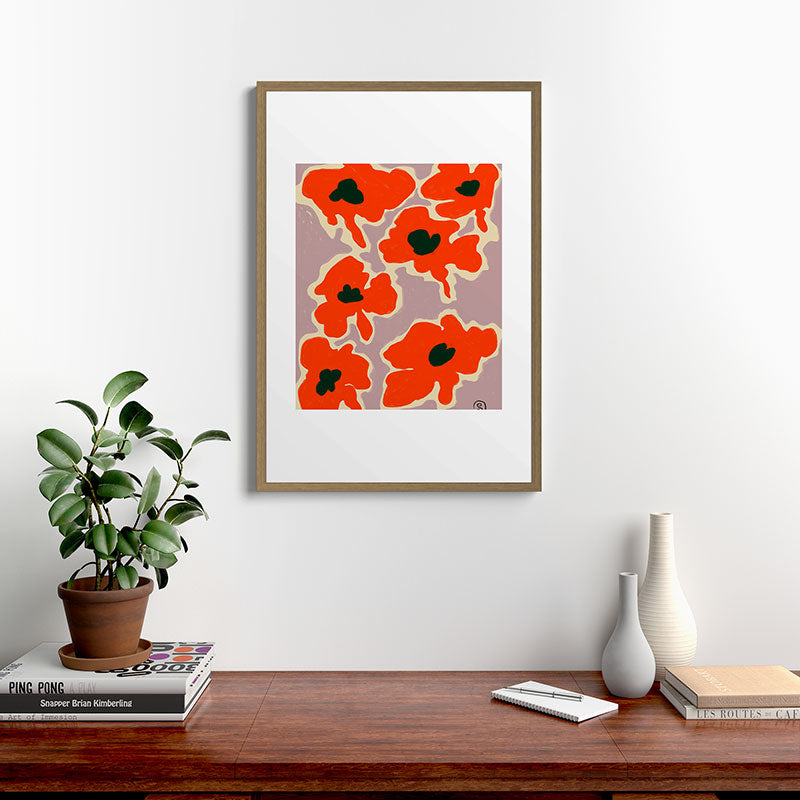 POPPY Framed Art Print