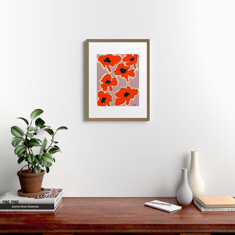 POPPY Framed Art Print