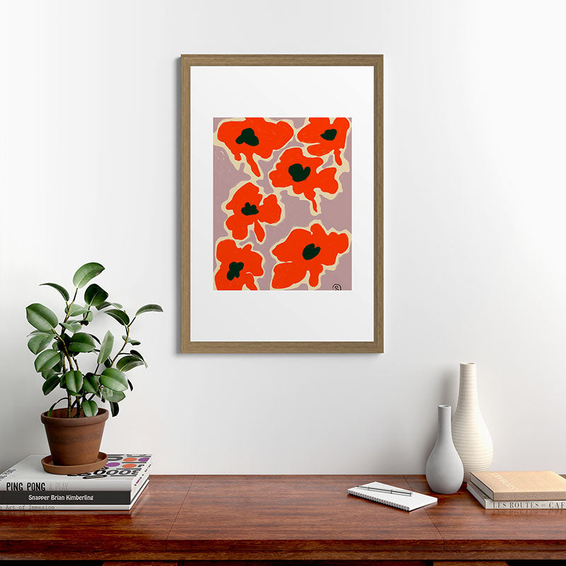 POPPY Framed Art Print