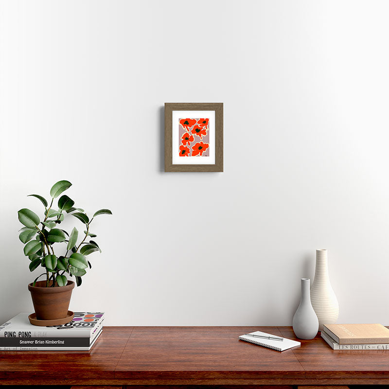 POPPY Framed Art Print