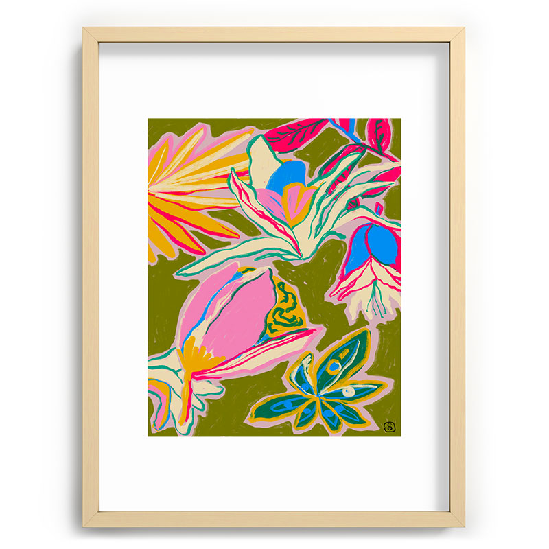TROPICAL GARDEN Framed Art Print