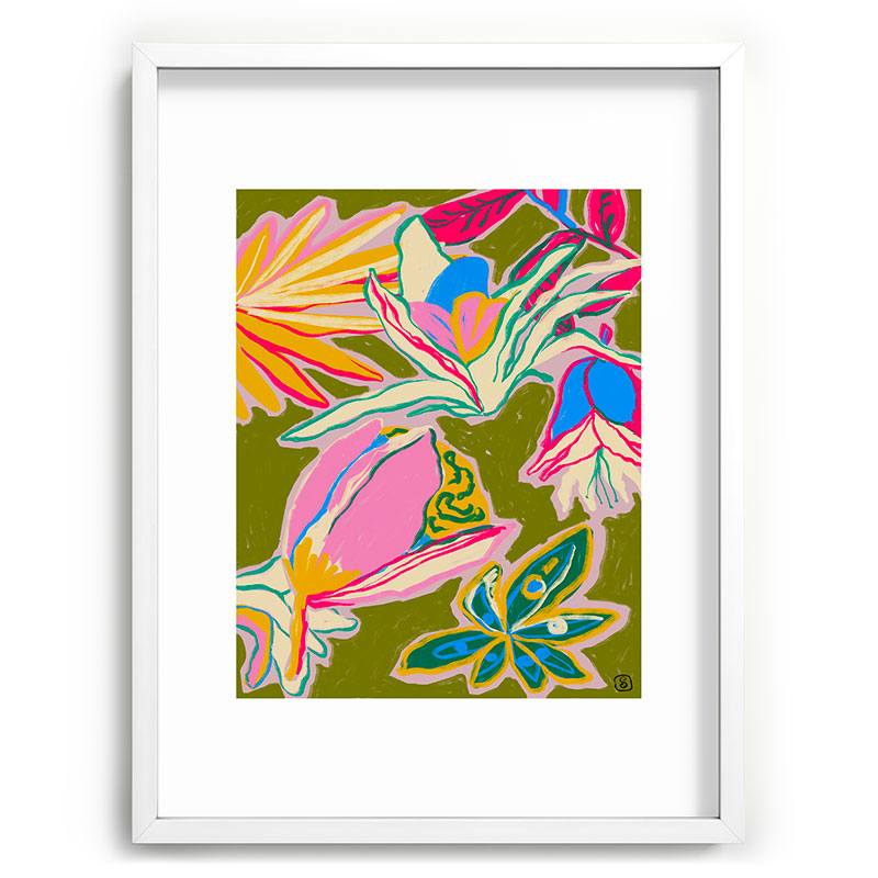 TROPICAL GARDEN Framed Art Print