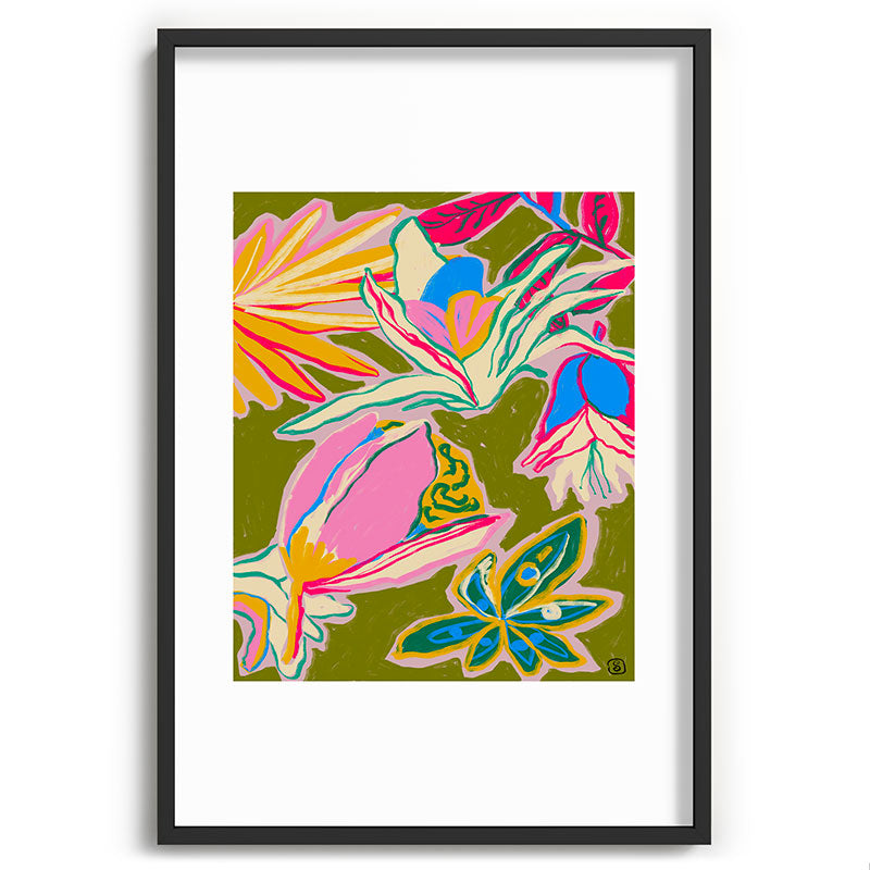 TROPICAL GARDEN Framed Art Print