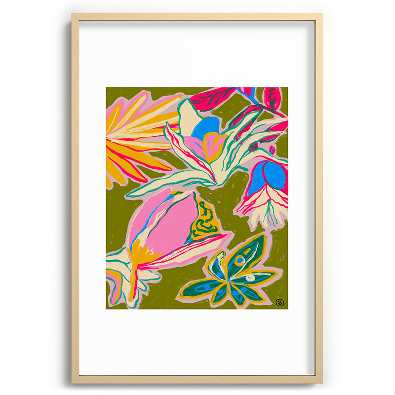 TROPICAL GARDEN Framed Art Print