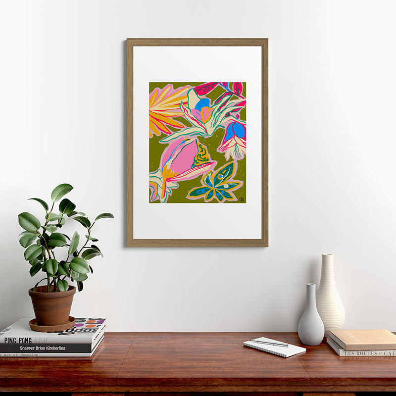TROPICAL GARDEN Framed Art Print