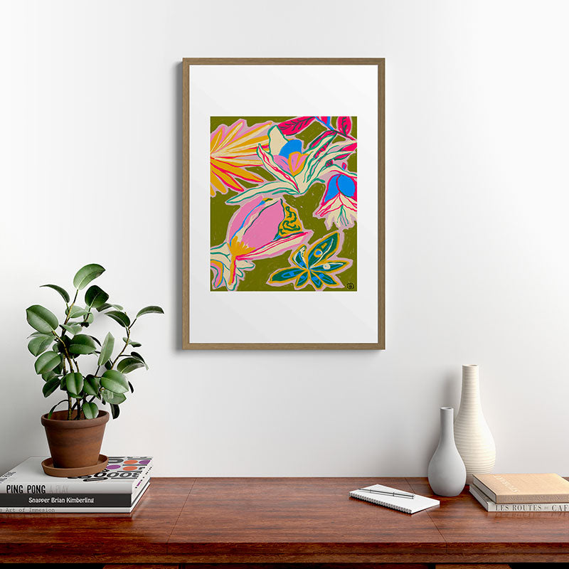 TROPICAL GARDEN Framed Art Print