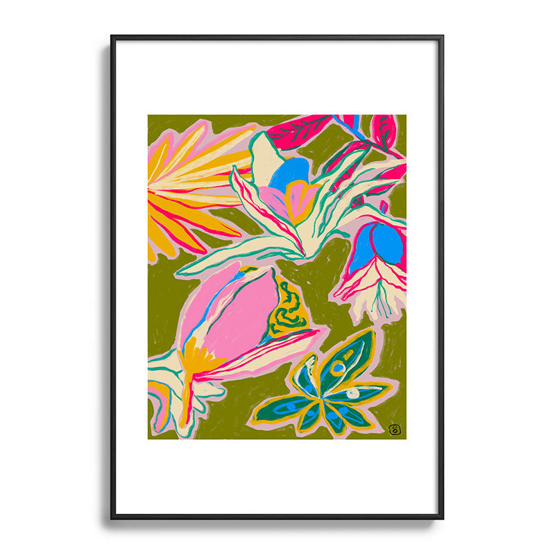 TROPICAL GARDEN Framed Art Print