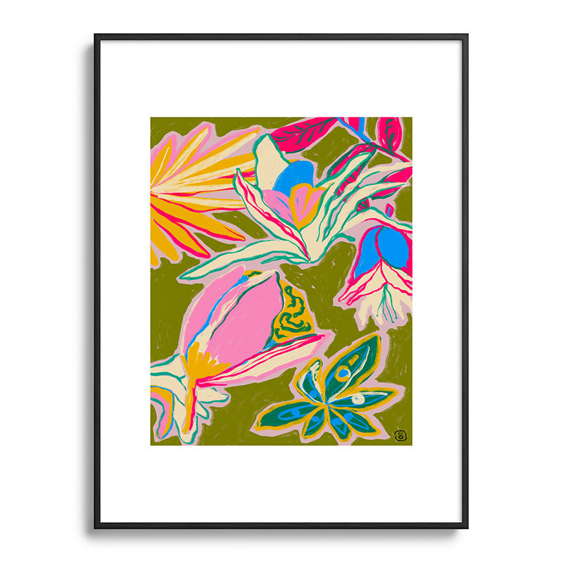 TROPICAL GARDEN Framed Art Print