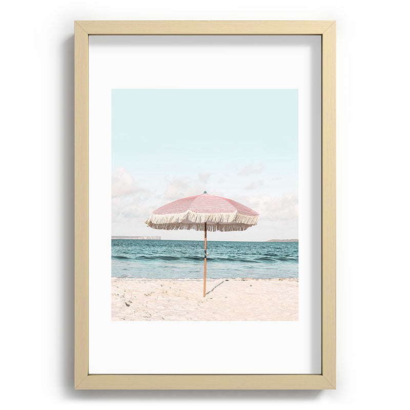 Pink Umbrella Framed Art Print