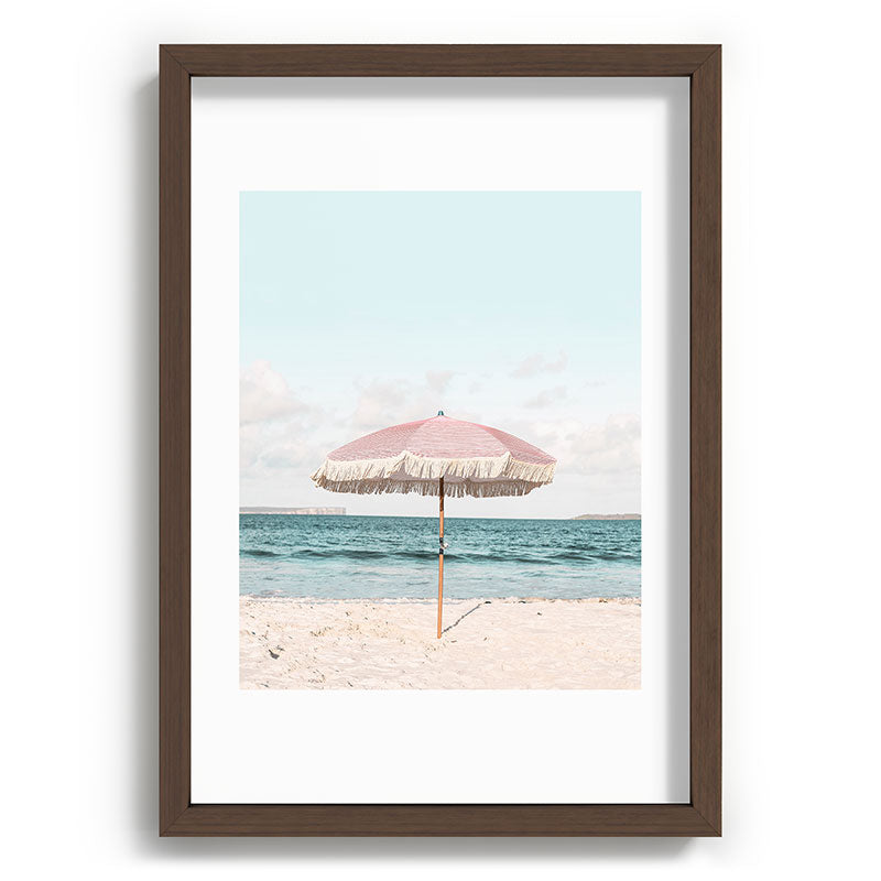 Pink Umbrella Framed Art Print