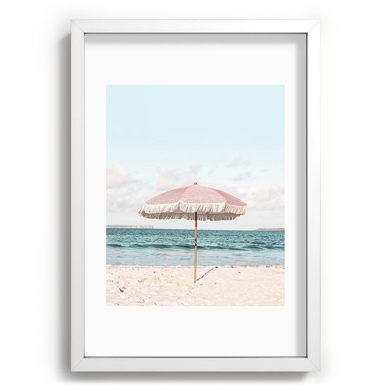 Pink Umbrella Framed Art Print