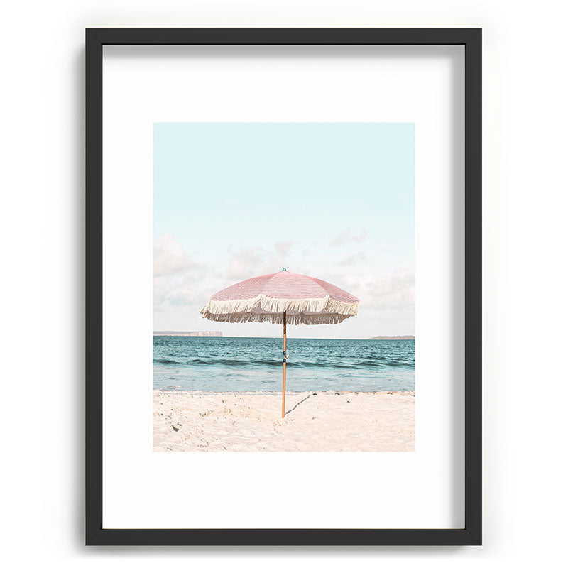 Pink Umbrella Framed Art Print