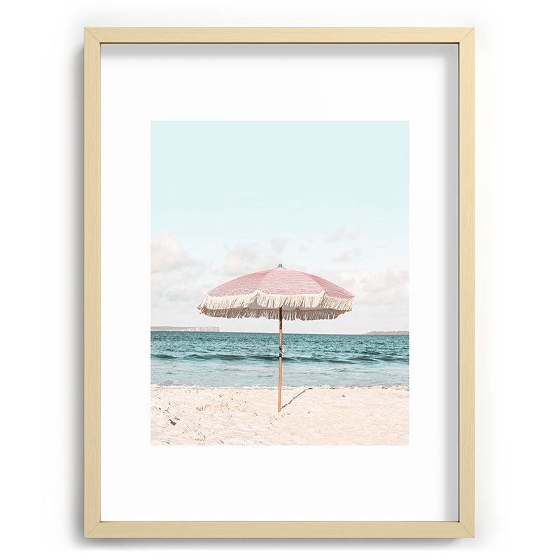 Pink Umbrella Framed Art Print