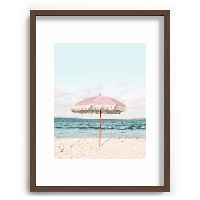 Pink Umbrella Framed Art Print