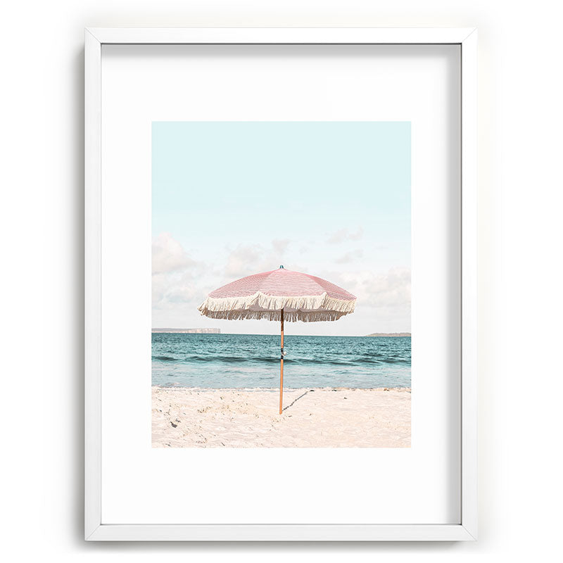 Pink Umbrella Framed Art Print