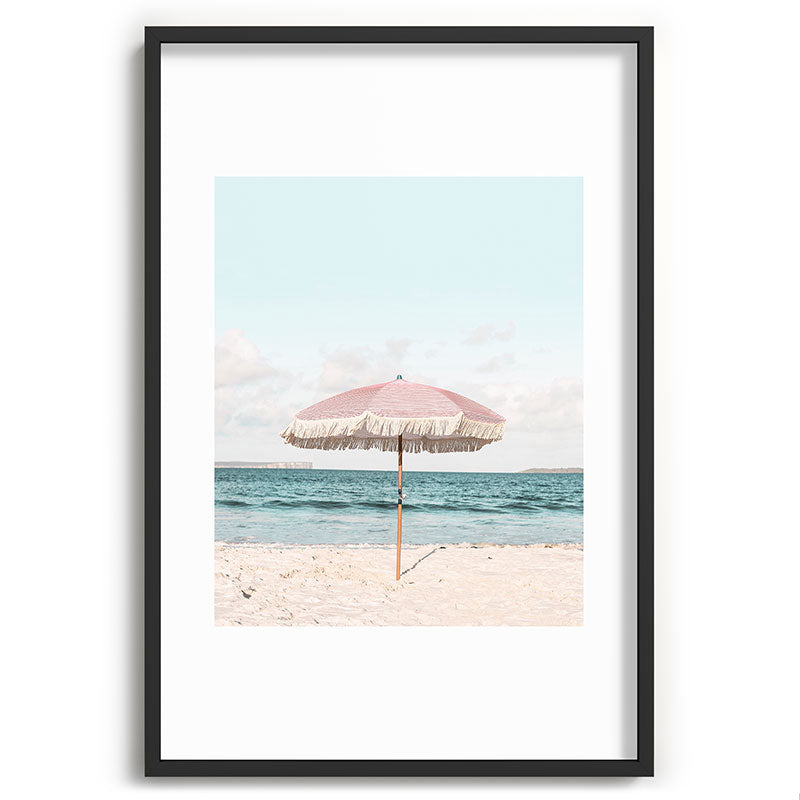 Pink Umbrella Framed Art Print