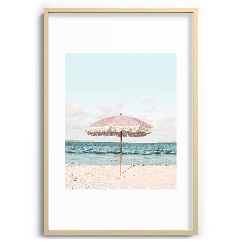 Pink Umbrella Framed Art Print