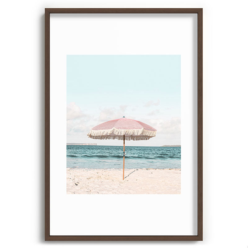 Pink Umbrella Framed Art Print
