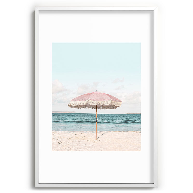 Pink Umbrella Framed Art Print