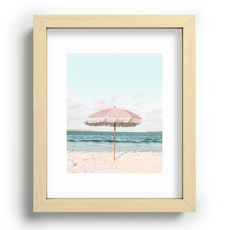 Pink Umbrella Framed Art Print