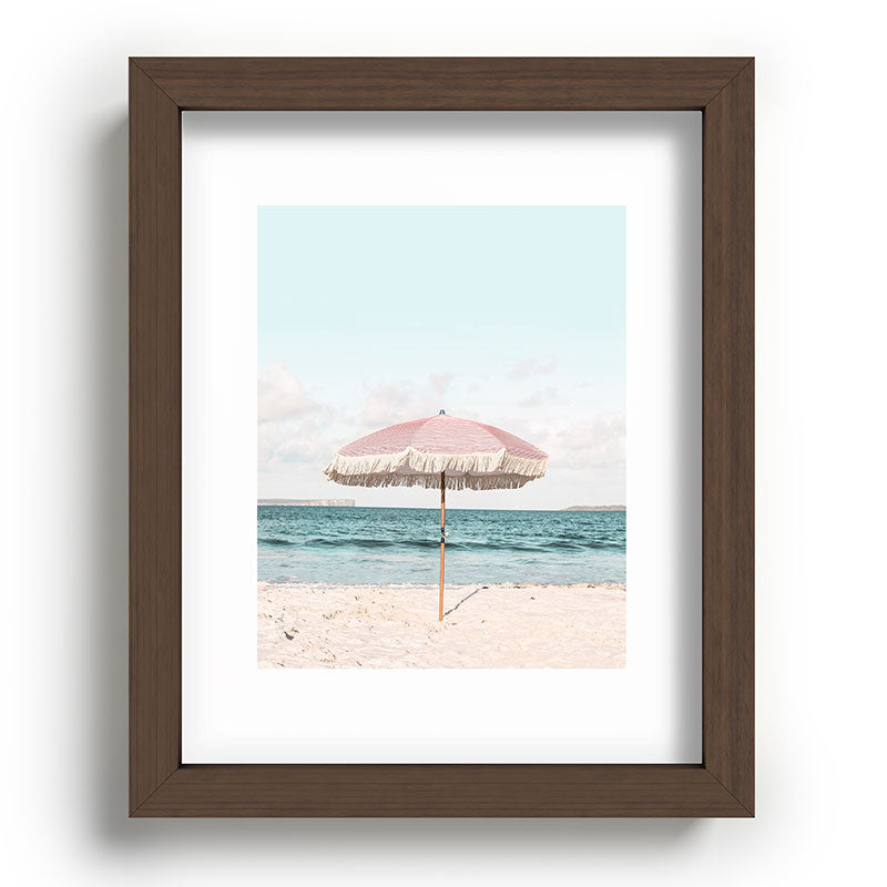 Pink Umbrella Framed Art Print