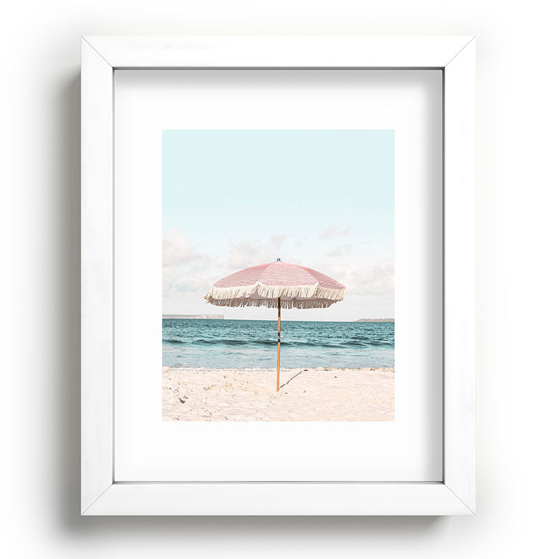 Pink Umbrella Framed Art Print