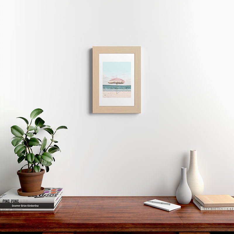 Pink Umbrella Framed Art Print