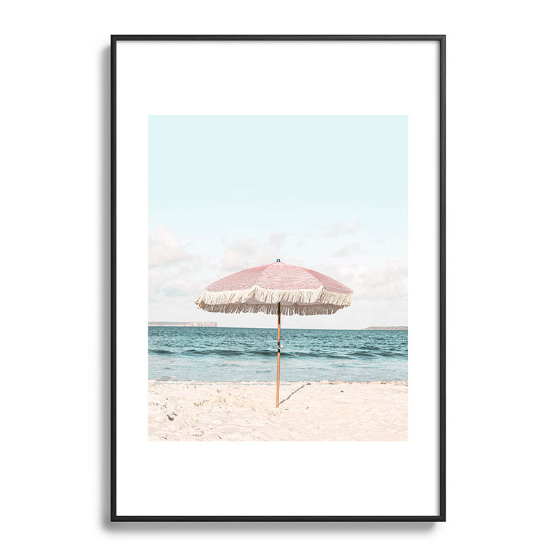 Pink Umbrella Framed Art Print