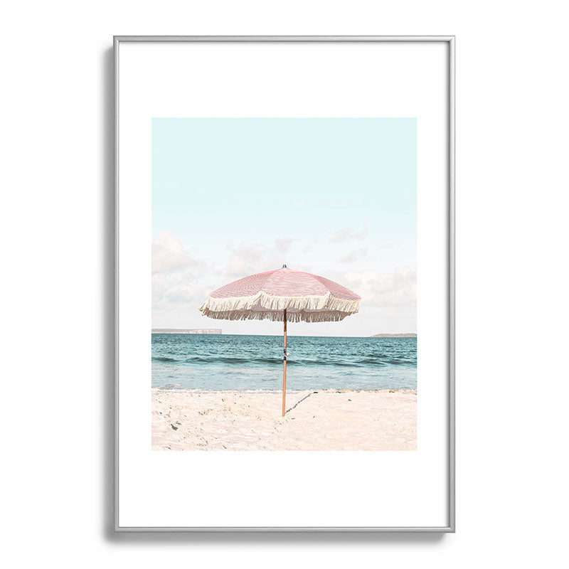 Pink Umbrella Framed Art Print