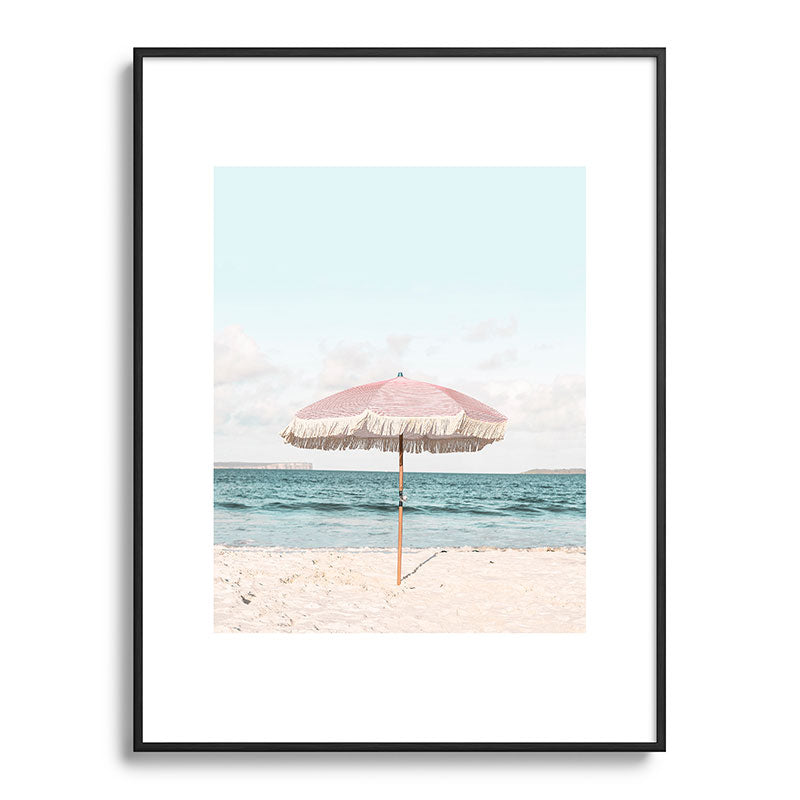 Pink Umbrella Framed Art Print