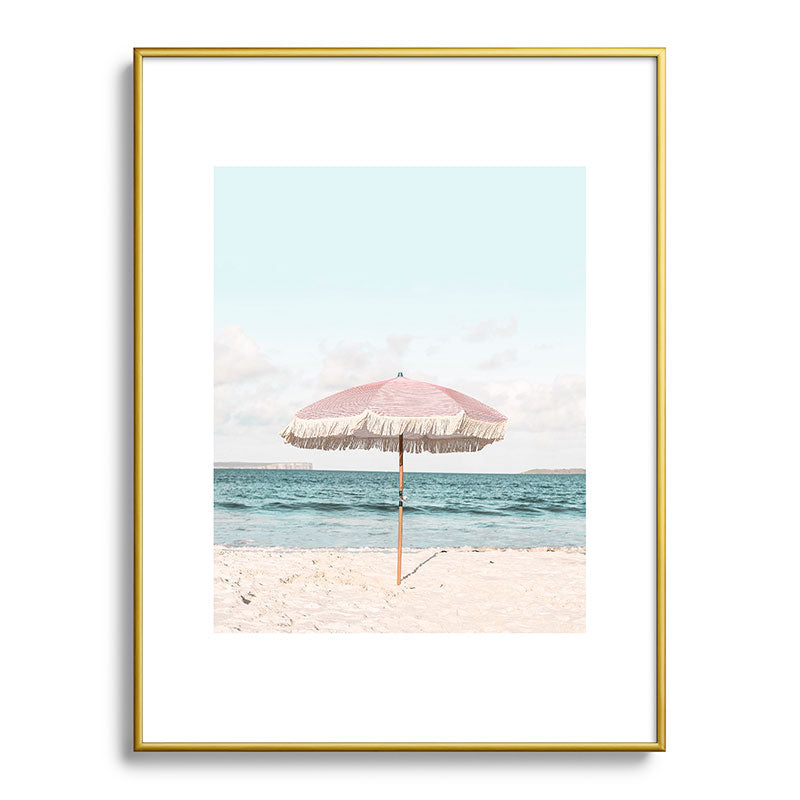 Pink Umbrella Framed Art Print