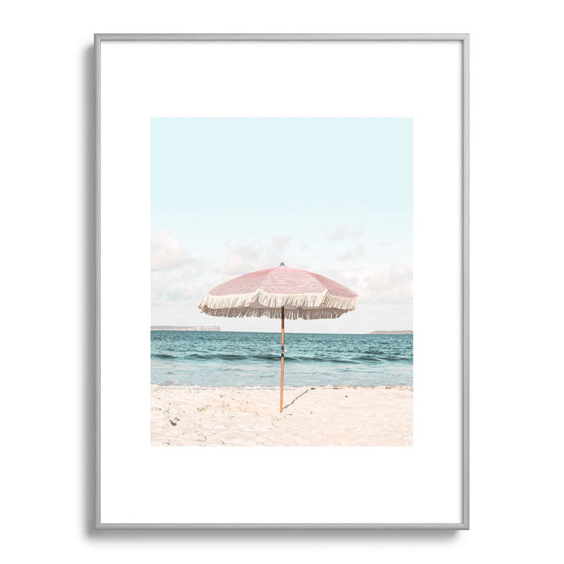 Pink Umbrella Framed Art Print